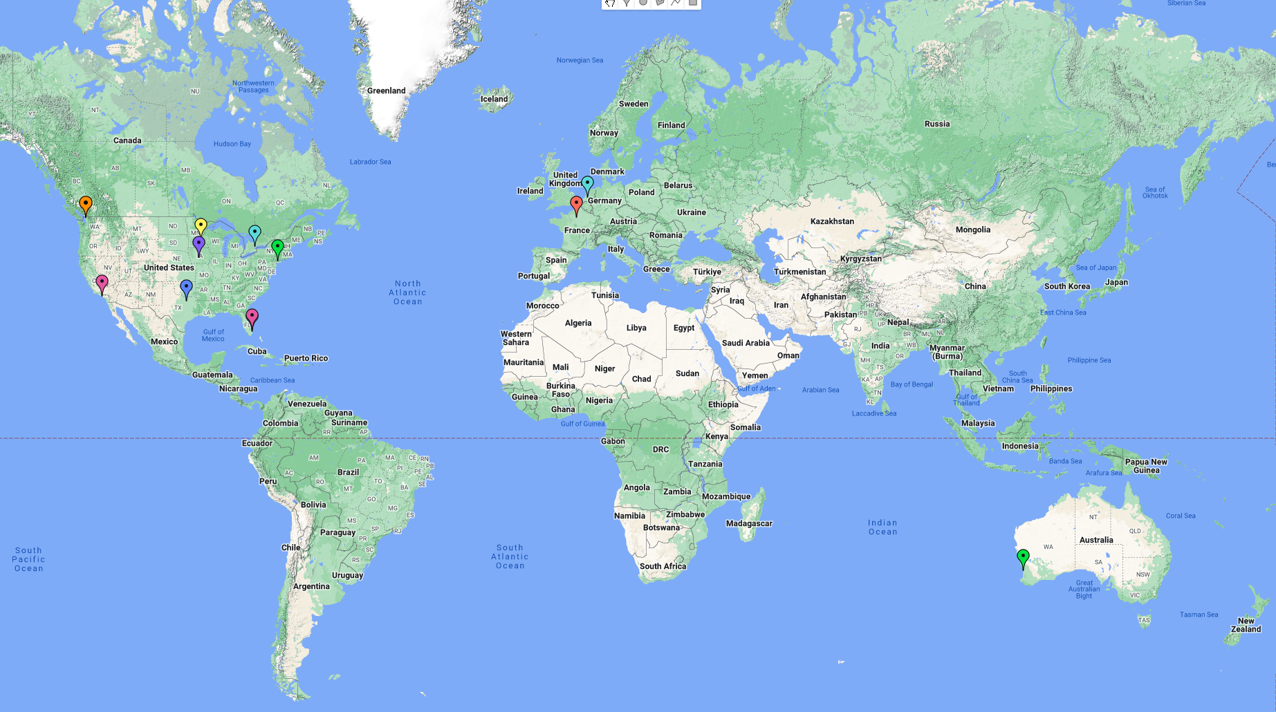 Around the Globe Map